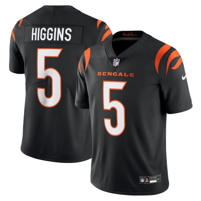 Men's Cincinnati Bengals Tee Higgins Black Vapor Untouchable Limited Jersey 01
