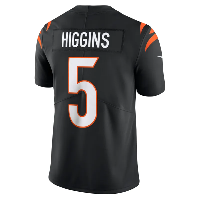Men's Cincinnati Bengals Tee Higgins Black Vapor Untouchable Limited Jersey