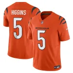 Men's Cincinnati Bengals Tee Higgins Orange Vapor F.U.S.E. Limited Jersey