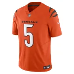 Men's Cincinnati Bengals Tee Higgins Orange Vapor F.U.S.E. Limited Jersey