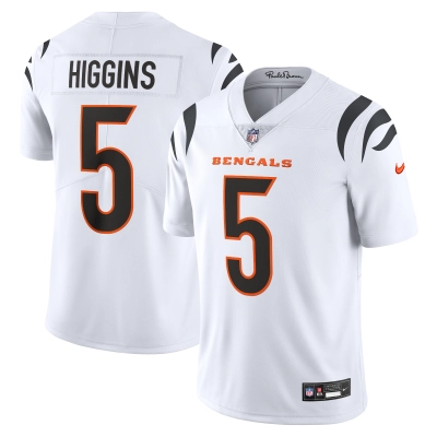 Men's Cincinnati Bengals Tee Higgins White Vapor Untouchable Limited Jersey 01