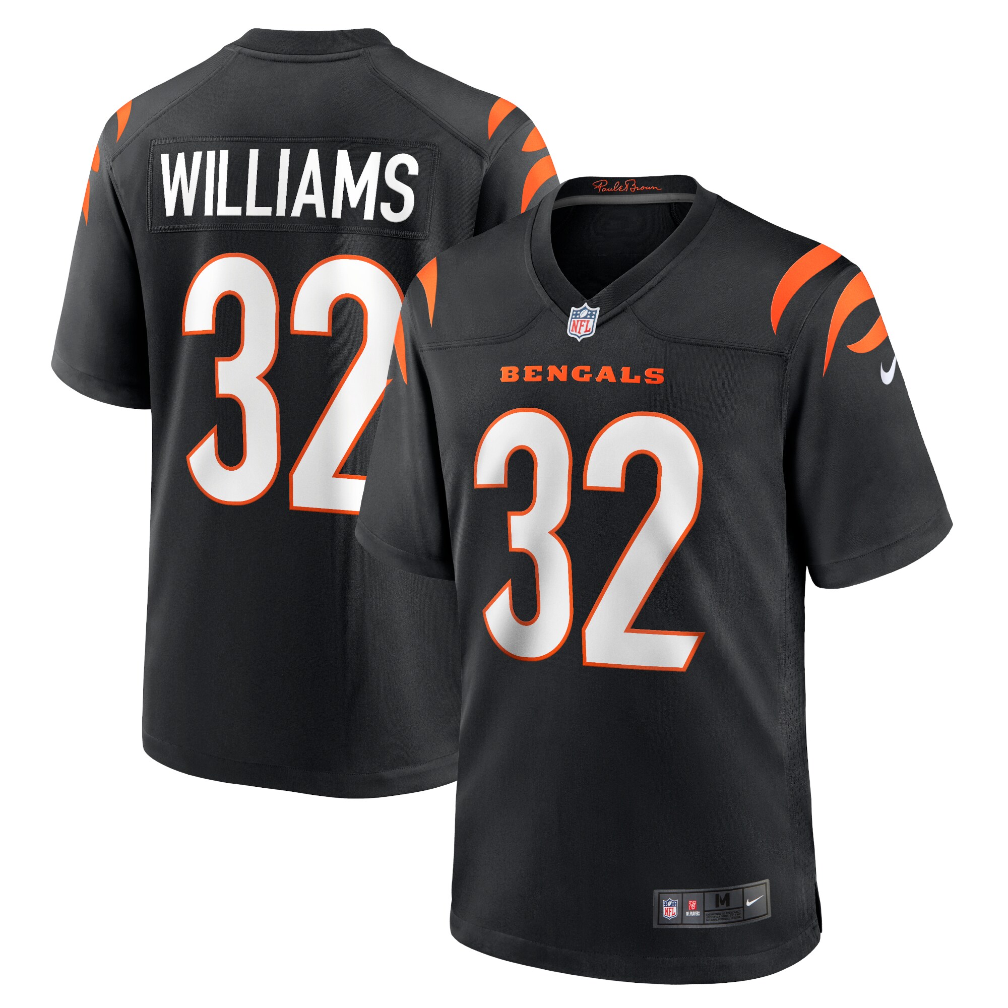 Men's Cincinnati Bengals Trayveon Williams Black Game Jersey