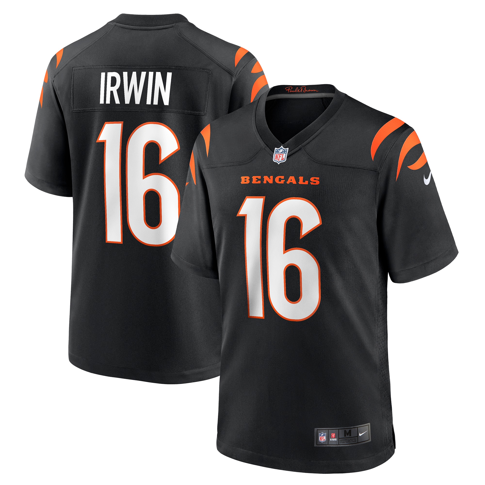 Men's Cincinnati Bengals Trenton Irwin Black Game Player Jersey