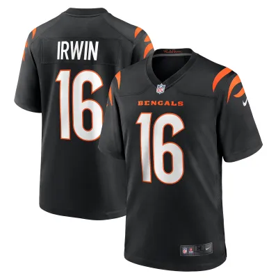 Men's Cincinnati Bengals Trenton Irwin Black Game Player Jersey 01