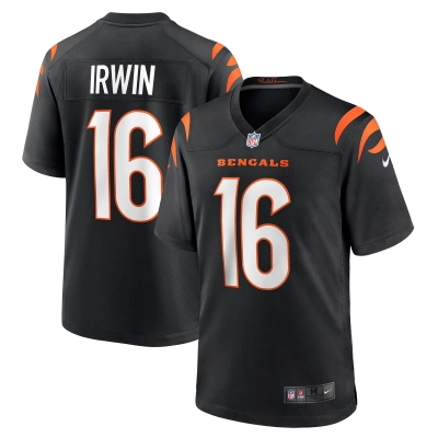 Men's Cincinnati Bengals Trenton Irwin Black Game Player Jersey 01