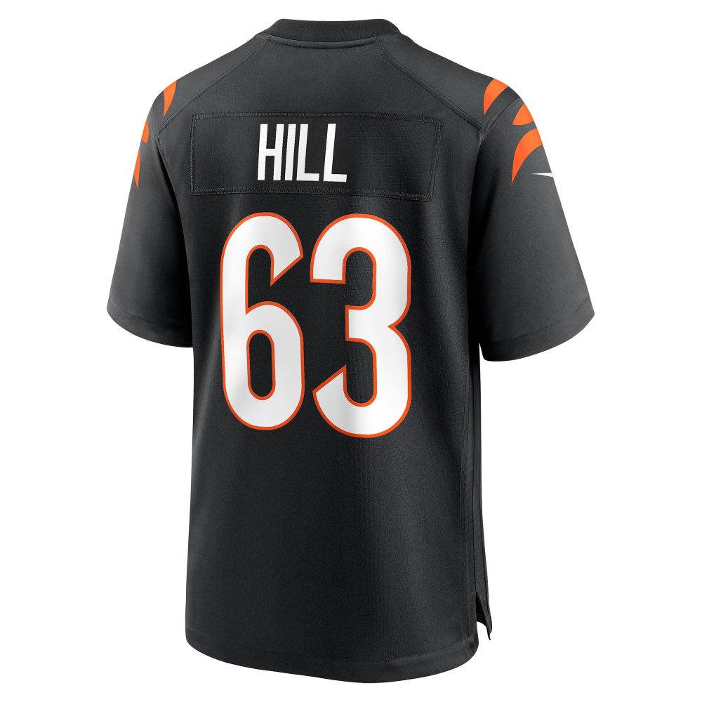 Men's Cincinnati Bengals Trey Hill Black Game Jersey