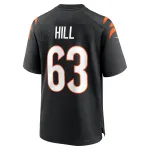 Men's Cincinnati Bengals Trey Hill Black Game Jersey