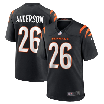 Men's Cincinnati Bengals Tycen Anderson Black Game Player Jersey 01