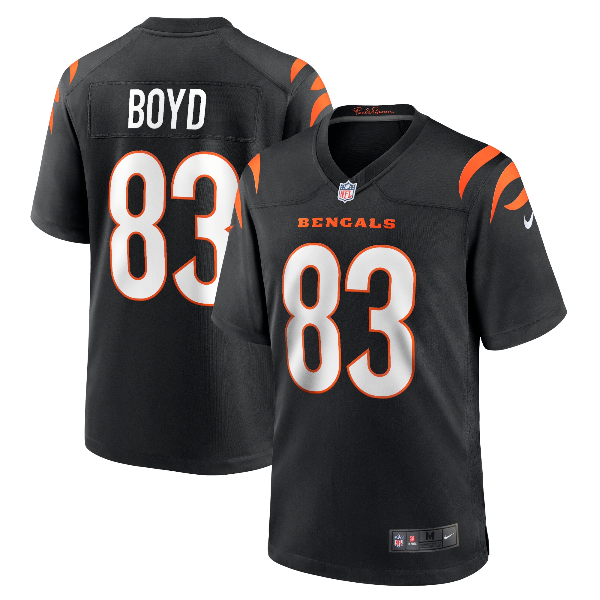 Men's Cincinnati Bengals Tyler Boyd Black Player Game Jersey