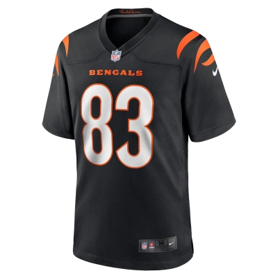 Men's Cincinnati Bengals Tyler Boyd Black Player Game Jersey 02