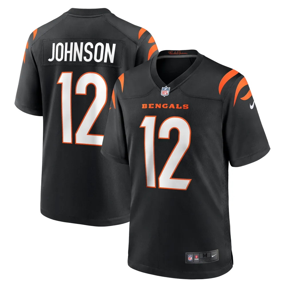 Men's Cincinnati Bengals Tyron Johnson Black Home Game Player Jersey