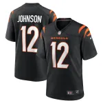 Men's Cincinnati Bengals Tyron Johnson Black Home Game Player Jersey