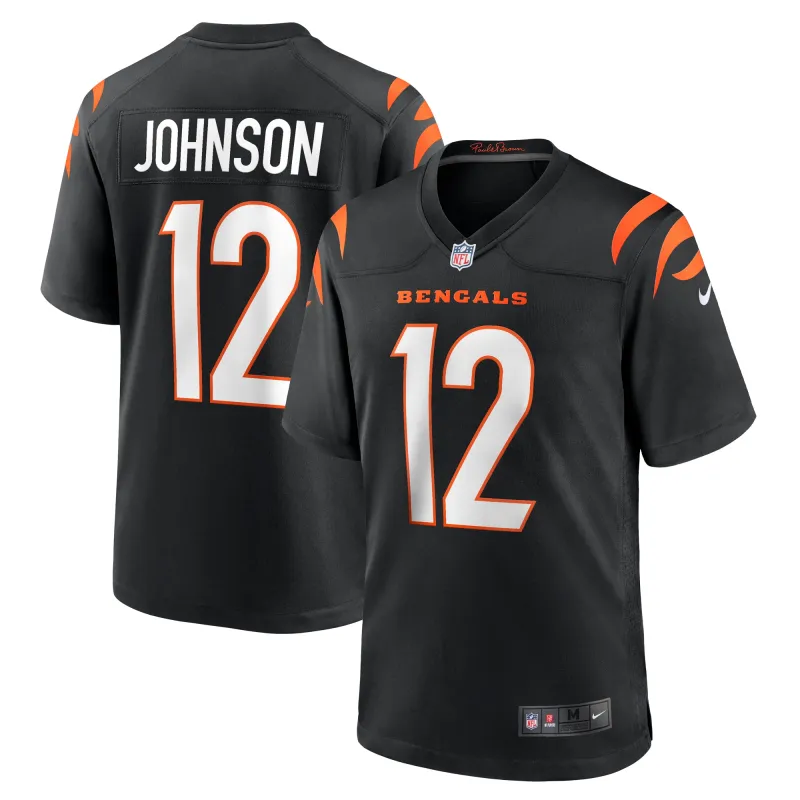 Men's Cincinnati Bengals Tyron Johnson Black Home Game Player Jersey