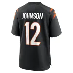 Men's Cincinnati Bengals Tyron Johnson Black Home Game Player Jersey