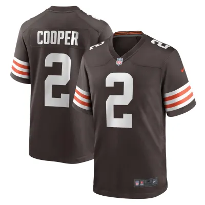 Men's Cleveland Browns Amari Cooper Brown Game Jersey 01