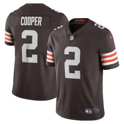 Men's Cleveland Browns Amari Cooper Brown Vapor Limited Jersey 01