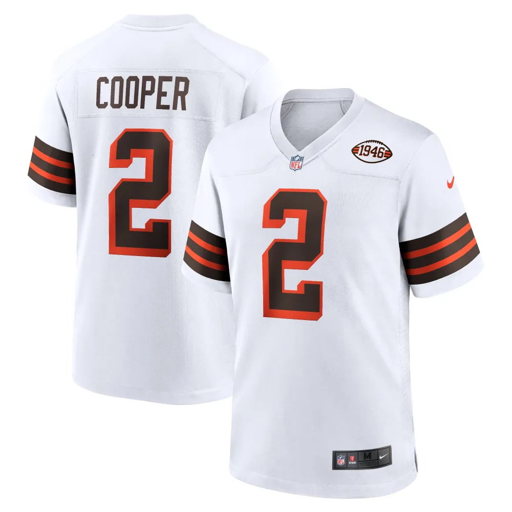 Men's Cleveland Browns Amari Cooper White Alternate Game Jersey