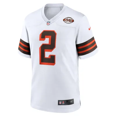 Men's Cleveland Browns Amari Cooper White Alternate Game Jersey 02