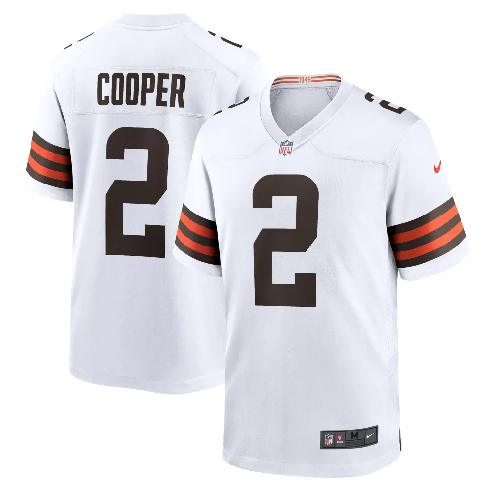 Men's Cleveland Browns Amari Cooper White Game Jersey