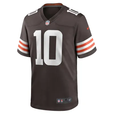 Men's Cleveland Browns Anthony Schwartz Brown Game Jersey 02