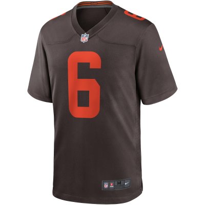 Men's Cleveland Browns Baker Mayfield Brown Alternate Game Jersey 02