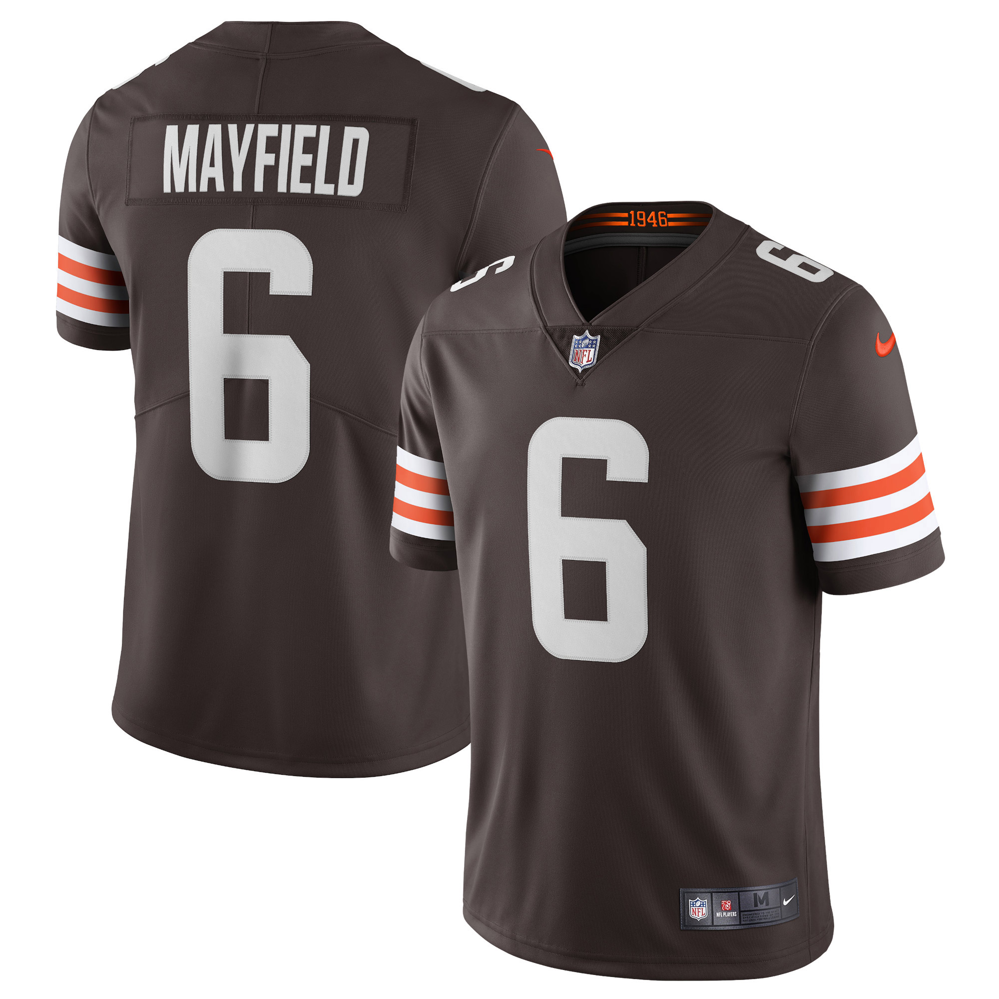 Men's Cleveland Browns Baker Mayfield Brown Vapor Limited Player Jersey