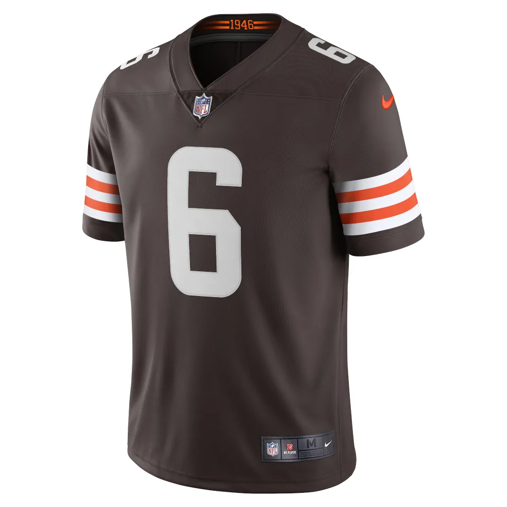 Men's Cleveland Browns Baker Mayfield Brown Vapor Limited Player Jersey