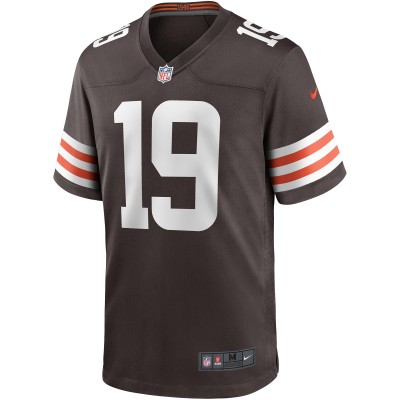 Men's Cleveland Browns Bernie Kosar Brown Game Retired Player Jersey 02