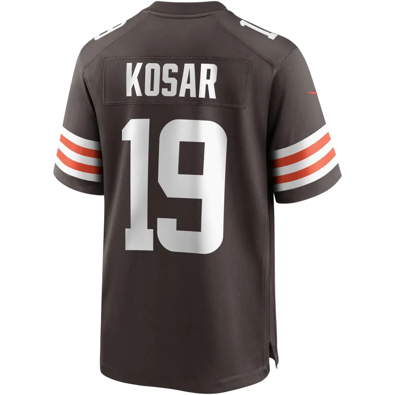 Men's Cleveland Browns Bernie Kosar Brown Game Retired Player Jersey