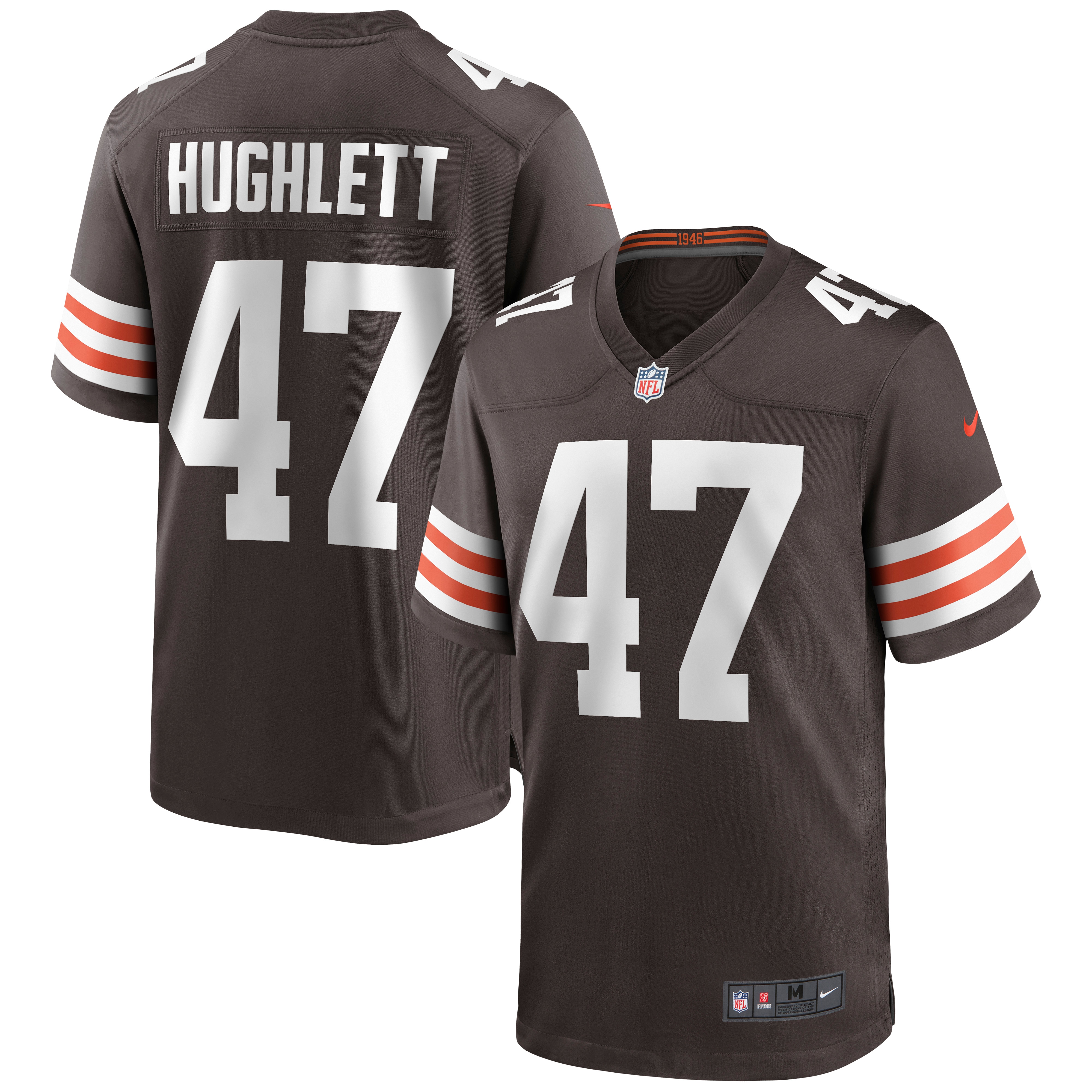 Men's Cleveland Browns Charley Hughlett Brown Game Jersey
