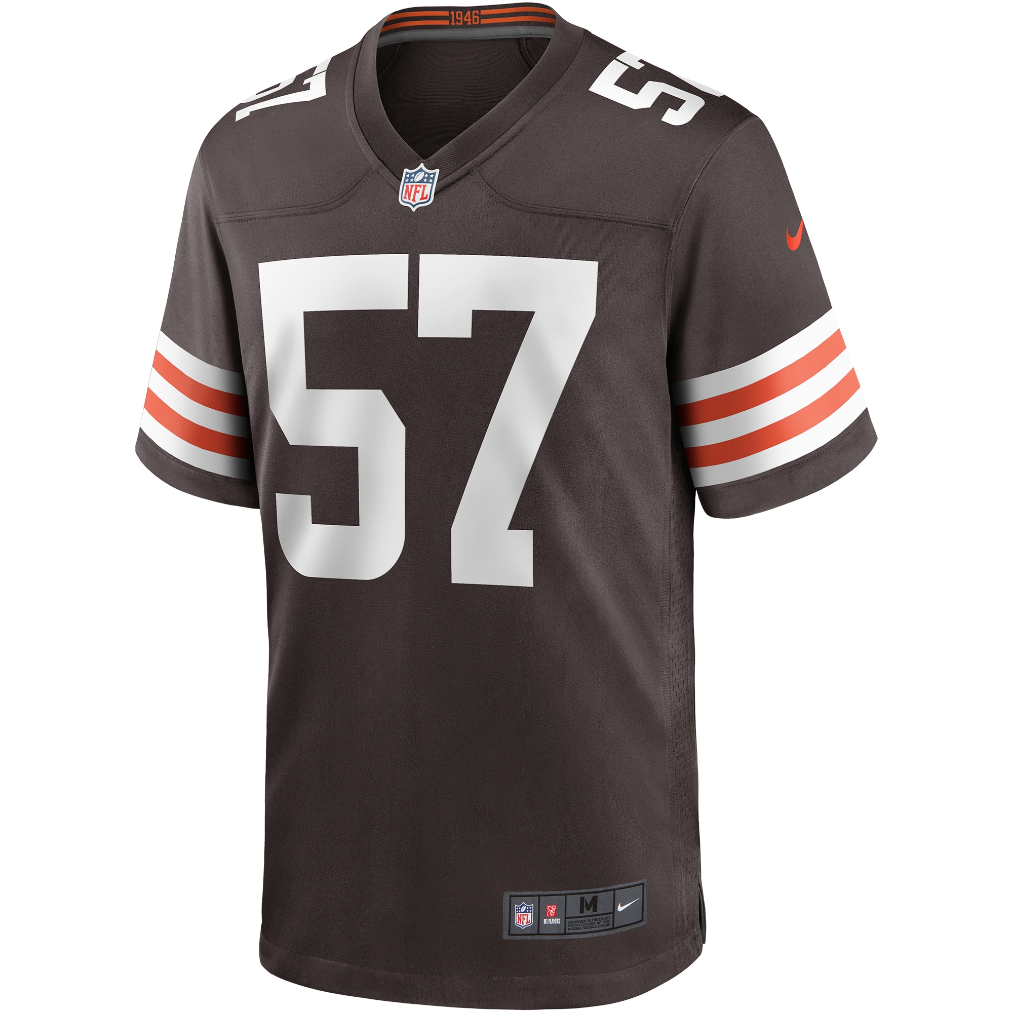 Men's Cleveland Browns Clay Matthews Brown Game Retired Player Jersey