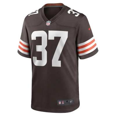 Men's Cleveland Browns D'Anthony Bell Brown Game Player Jersey 02
