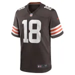 Men's Cleveland Browns David Bell Brown Game Jersey