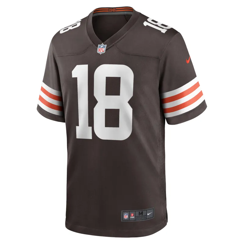 Men's Cleveland Browns David Bell Brown Game Jersey