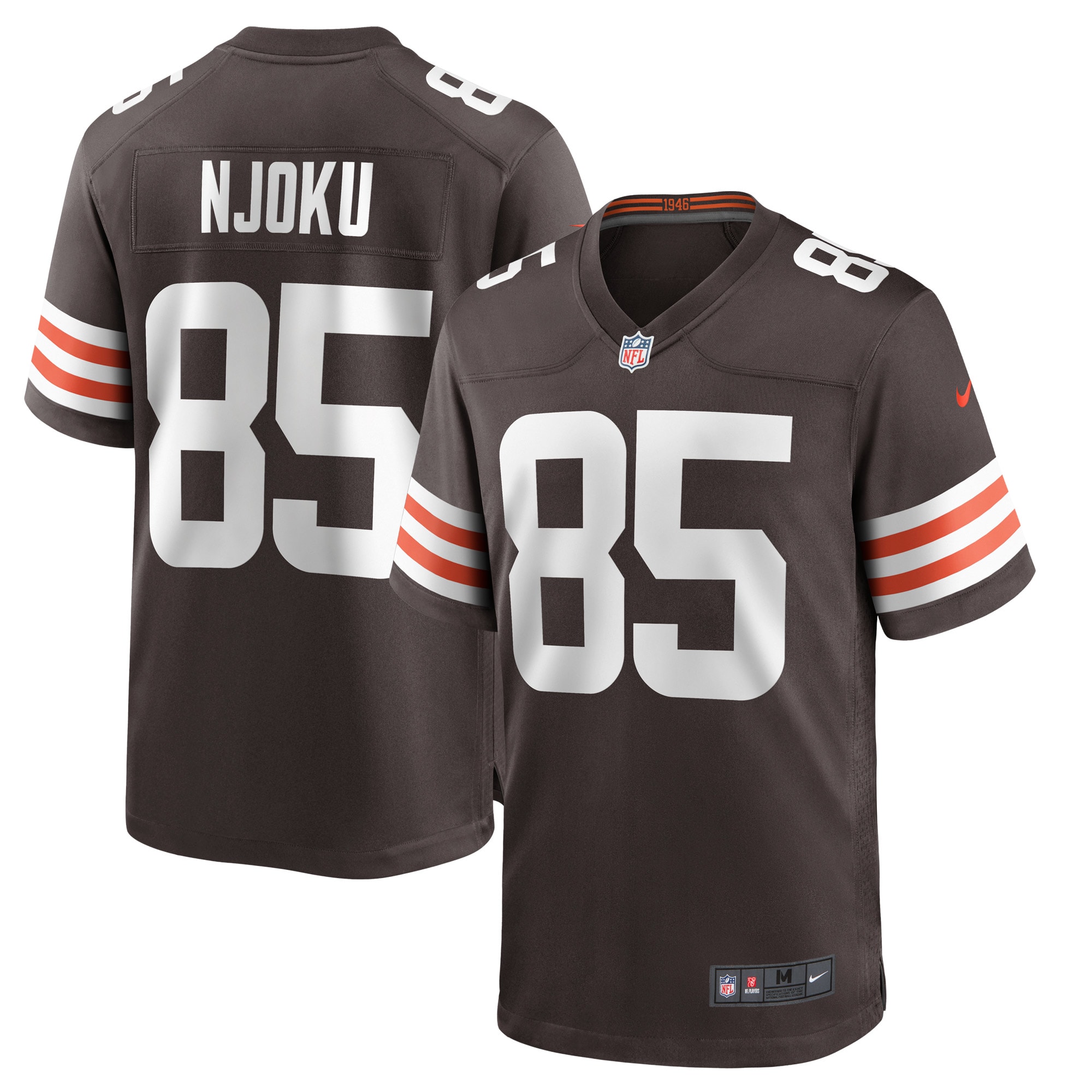 Men's Cleveland Browns David Njoku Brown Player Game Jersey