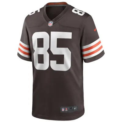 Men's Cleveland Browns David Njoku Brown Player Game Jersey 02