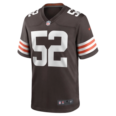 Men's Cleveland Browns Dawson Deaton Brown Game Player Jersey 02