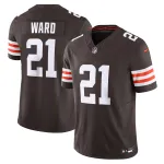 Men's Cleveland Browns Denzel Ward Brown Vapor F.U.S.E. Limited Jersey
