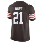 Men's Cleveland Browns Denzel Ward Brown Vapor F.U.S.E. Limited Jersey