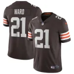 Men's Cleveland Browns Denzel Ward Brown Vapor Limited Jersey