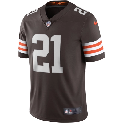 Men's Cleveland Browns Denzel Ward Brown Vapor Limited Jersey 02