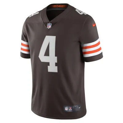 Men's Cleveland Browns Deshaun Watson Brown Vapor Limited Jersey 02