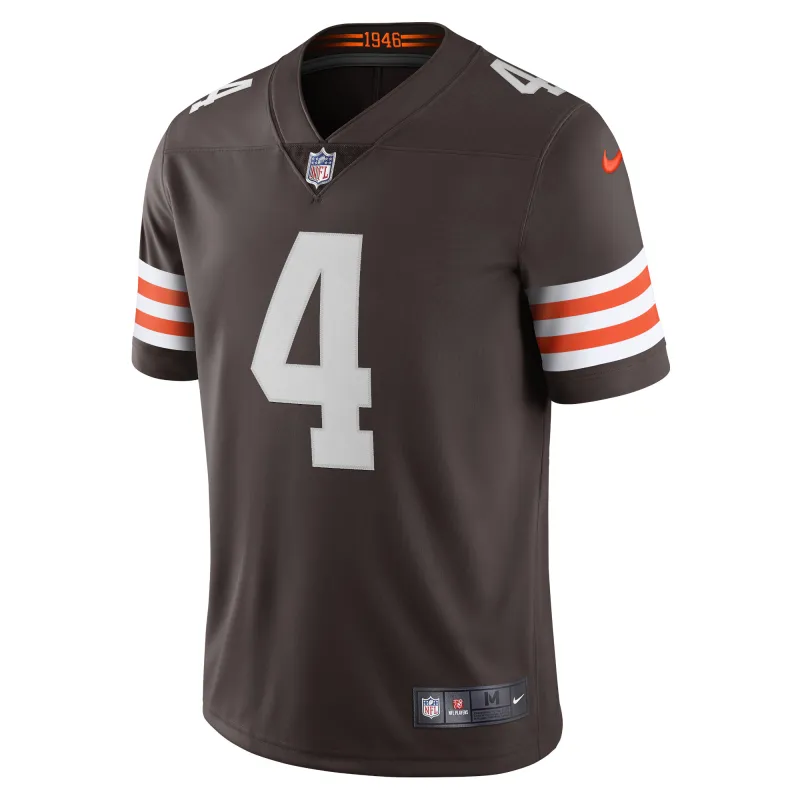 Men's Cleveland Browns Deshaun Watson Brown Vapor Limited Jersey