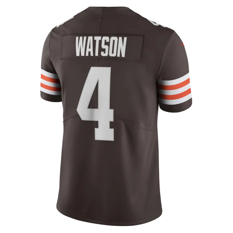 Men's Cleveland Browns Deshaun Watson Brown Vapor Limited Jersey