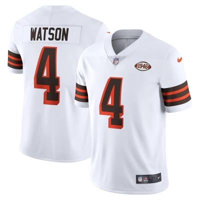 Men's Cleveland Browns Deshaun Watson White 2021 Alternate Vapor Limited Jersey 01