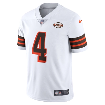 Men's Cleveland Browns Deshaun Watson White 2021 Alternate Vapor Limited Jersey 02