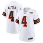 Men's Cleveland Browns Deshaun Watson White Alternate Game Jersey