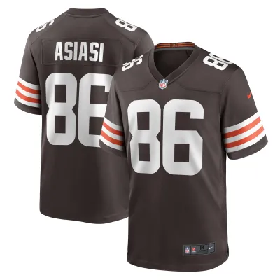 Men's Cleveland Browns Devin Asiasi Brown Game Jersey 01