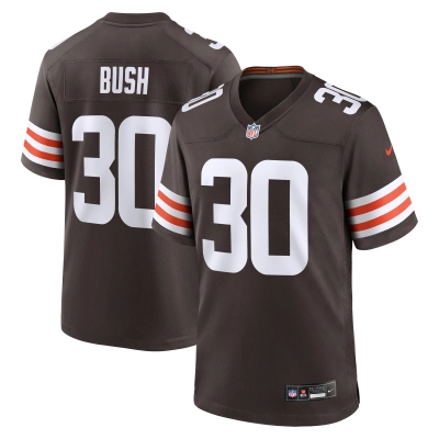 Men's Cleveland Browns Devin Bush Brown Game Jersey 01