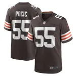 Men's Cleveland Browns Ethan Pocic Brown Game Jersey